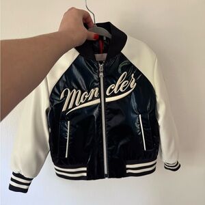 Moncler Navy and White Bomber Jacket